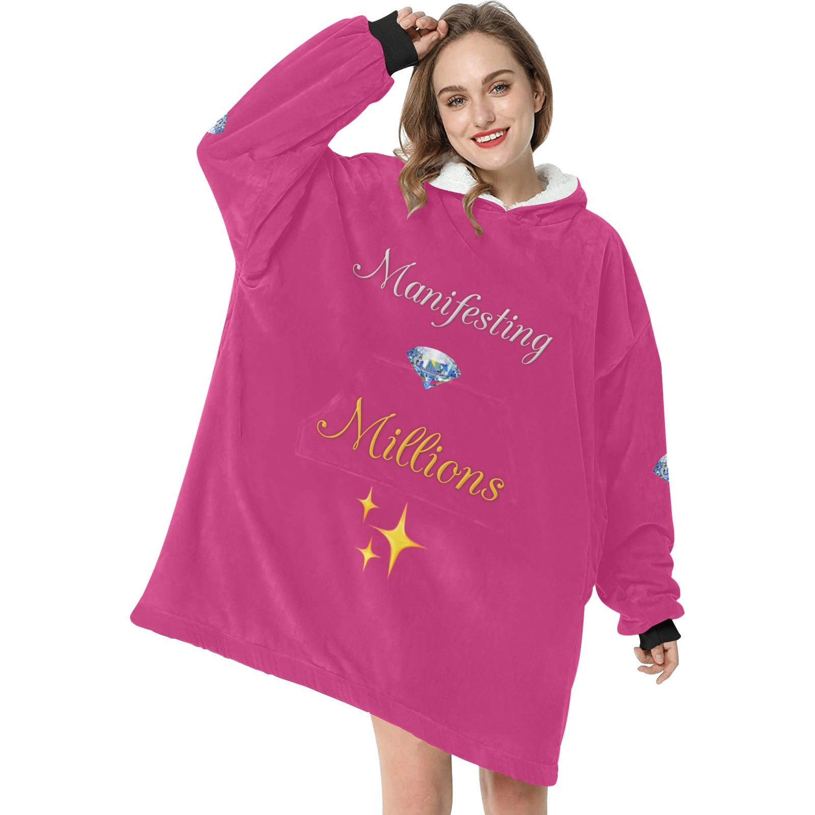Manifesting Millions Blanket Hoodie